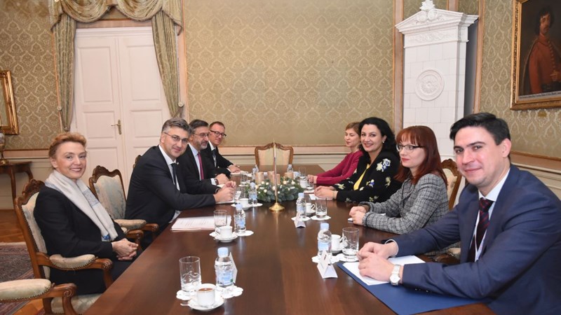 Predsjednik Vlade Andrej Plenković s potpredsjednicom Vlade Ukrajine Ivannom Klympush-Tsintsadze